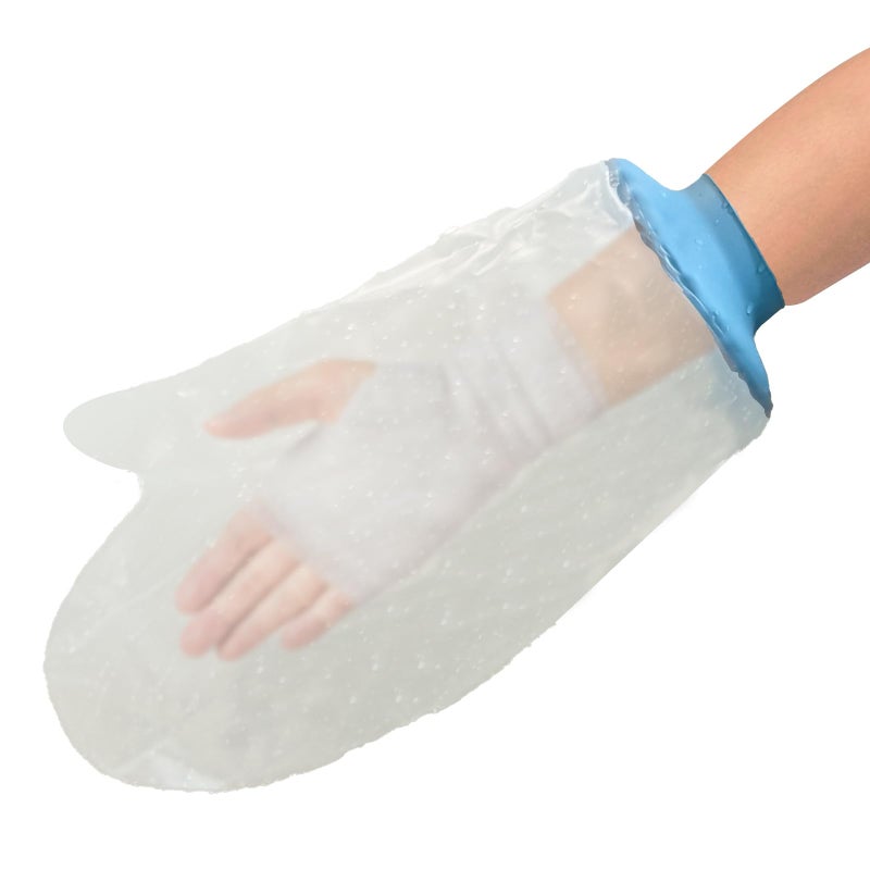 Tideshake Waterproof Hand Cast Cover for Shower Adult Bath Watertight Wrist Wound Protector Resuable Bandage Sleeve Bags for Broken Hand, Wrist, Fingers, Surgery Burns